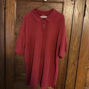 LL BEAN POLO SHIRT SHORT SLEEVE MENS XXL RED CLEAN